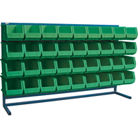 Louvered Rack with Bins, 36 Bins, 72" W x 15" D x 40" H Northern Industrial Supply Inc.