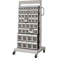 Servante mobile de bacs &agrave; plateaux inclinables, &agrave; un c&ocirc;t&eacute;, 46 bacs, 26-1/4" la x 22" p x 57-1/2" h Northern Industrial Supply Inc.