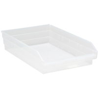 Bacs de rangement pour tablettes, 11-1/8" la x 4" H x 17-7/8" p, Transparent, Capacit&eacute; 40 lb Northern Industrial Supply Inc.