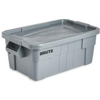 Bac de stockage Brute avec couvercle, 27,88” p x 16,5” la x 10,7" h, Capacit&eacute; 112 lb, Gris Northern Industrial Supply Inc.