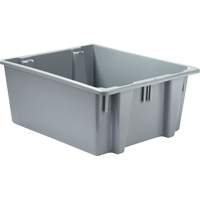 Caisse-palette empilable et emboîtable, 10" x 19,5" x 23,5", Gris Northern Industrial Supply Inc.