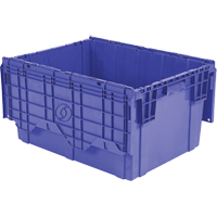 Contenants de distribution Flipak en plastique poly&eacute;thyl&egrave;ne (PE), 27,9" x 20,9" x 15,2", Bleu Northern Industrial Supply Inc.