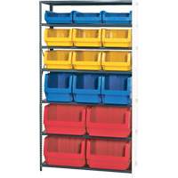 Shelving Unit with Stacking Bins, Steel, Magnum Bin, Add-On, 42" W x 76" H Northern Industrial Supply Inc.