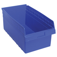 Bacs pour &eacute;tag&egrave;re Store-Max, 11-1/8" la x 8" H x 17-7/8" p, Bleu, Capacit&eacute; 56 lb Northern Industrial Supply Inc.
