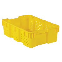 Contenant en plastique empilable Stack-N-Nest pour l'agriculture, 16" x 23,9" x 7,3", Jaune Northern Industrial Supply Inc.