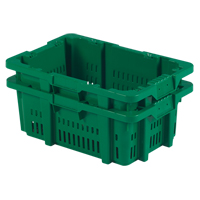 Contenant en plastique Stack-N-Nest pour la manutention des aliments, 16" x 23,9" x 8,8", Vert Northern Industrial Supply Inc.