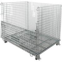 Conteneur repliable en m&eacute;tal grillag&eacute;, 40" la x 32" p x 34" h, Capacit&eacute; de 4000 lb Northern Industrial Supply Inc.
