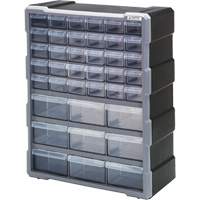 Drawer Cabinet, Plastic, 39 Drawers, 15" x 6-1/4" x 18-3/4", Black Northern Industrial Supply Inc.
