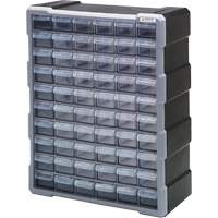 Drawer Cabinet, Plastic, 60 Drawers, 15" x 6-1/4" x 18-3/4", Black Northern Industrial Supply Inc.
