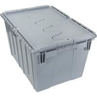 Contenant de distribution en plastique avec dessus basculant, 21,65" x 15,5" x 12,5", Gris Northern Industrial Supply Inc.
