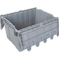 Contenant de distribution en plastique avec dessus basculant, 21,65" x 15,5" x 12,5", Gris Northern Industrial Supply Inc.