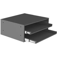 Large Slide Rack for Compartment Box Cabinets, Steel, 2 Slots, 20" W x 15-15/16" D x 8-3/16" H, Grey Northern Industrial Supply Inc.