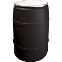 Barils en poly&eacute;thyl&egrave;ne, 55 gal. US (45 gal. imp.), Dessus ouvert, Noir Northern Industrial Supply Inc.