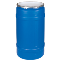 Barils en poly&eacute;thyl&egrave;ne, 30 gal. US (25 gal. imp.), Dessus ouvert, Bleu Northern Industrial Supply Inc.