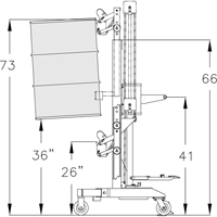 Manipulateur ergonomique de baril &agrave; port&eacute;e &eacute;lev&eacute;, DM-100-HR, 30 - 85 gal. US (25 - 70 gal. imp.) Northern Industrial Supply Inc.
