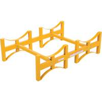 Porte-barils empilable en acier, 2 barils, Capacit&eacute; de 1600 lb, 45-1/2" la x 29-7/8" p x 12-3/4" h Northern Industrial Supply Inc.