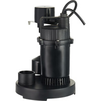 Thermoplastic Submersible Sump Pump, 2560 GPH, 115 V, 4.6 A, 1/3 HP Northern Industrial Supply Inc.