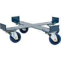Drum Dolly, Steel, 1400 lbs. Capacity, 24" Diameter, Blue Elastic Casters Northern Industrial Supply Inc.