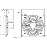 All Purpose Wall Fans, Commercial, 2 Speed, 10" Diameter Northern Industrial Supply Inc.