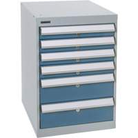 Six-Drawer Pedestal Workbench, 18" W x 21" D x 28" H Northern Industrial Supply Inc.