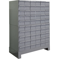 Industrial Drawer Cabinets With Base, 60 Drawers, 34-1/8" W x 12-1/4" D x 48-1/8" H, Grey Northern Industrial Supply Inc.