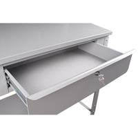 Open Floor Style Shop Desk, 34-1/2" W x 30" D x 53" H, Grey Northern Industrial Supply Inc.