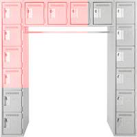 Arche de casiers &eacute;conomiques assembl&eacute;s Clean Line, 16 niveaux, Bloc de 3, 18" x 72" x 12", Acier Northern Industrial Supply Inc.