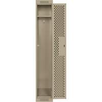 Casiers Clean Line, 12" x 15" x 72", Acier, Beige, Rivet (assembl&eacute;), Perfor&eacute; Northern Industrial Supply Inc.