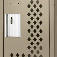 Casiers Clean Line, 2 niveaux, 12" x 15" x 72", Acier, Beige, Rivet (assembl&eacute;), Perfor&eacute; Northern Industrial Supply Inc.