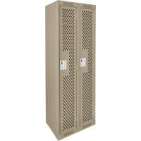 Casiers Clean Line, Bloc de 2, 24" x 12" x 72", Acier, Beige, Rivet (assembl&eacute;), Perfor&eacute; Northern Industrial Supply Inc.