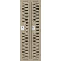 Casiers Clean Line, Bloc de 2, 24" x 12" x 72", Acier, Beige, Rivet (assembl&eacute;), Perfor&eacute; Northern Industrial Supply Inc.