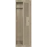 Casiers Clean Line, Bloc de 2, 24" x 12" x 72", Acier, Beige, Rivet (assembl&eacute;), Perfor&eacute; Northern Industrial Supply Inc.