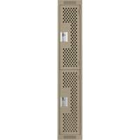 Casiers Clean Line, 2 niveaux, 12" x 15" x 72", Acier, Beige, Rivet (assembl&eacute;), Perfor&eacute; Northern Industrial Supply Inc.