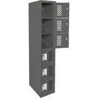 Petits casiers &eacute;conomiques assembl&eacute;s et perfor&eacute;s Clean Line, 6 niveaux, 18" x 72" x 12", Acier Northern Industrial Supply Inc.