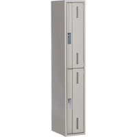Concorde Heavy-Duty Lockers, 2 -tier, 12" x 18" x 72", Steel, Grey, Welded (Assembled) Northern Industrial Supply Inc.
