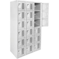 Clean Line Lockerettes, 6 -tier, Bank of 3, 18" x 72" x 12", Steel Northern Industrial Supply Inc.