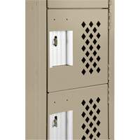Assembled Lockerettes Clean Line Perforated Economy Lockers, 6 -tier, 18" x 72" x 12", Steel Northern Industrial Supply Inc.