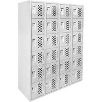 Petits casiers Clean Line, 6 niveaux, Bloc de 4, 18" x 72" x 12", Acier Northern Industrial Supply Inc.