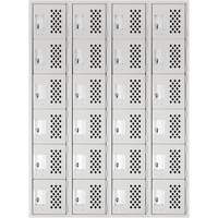 Petits casiers Clean Line, 6 niveaux, Bloc de 4, 18" x 72" x 12", Acier Northern Industrial Supply Inc.