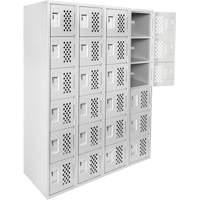 Petits casiers Clean Line, 6 niveaux, Bloc de 4, 18" x 72" x 12", Acier Northern Industrial Supply Inc.