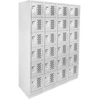 Casiers &eacute;conomiques perfor&eacute;s et assembl&eacute;s Clean Line, 6 niveaux, Bloc de 4, 18" x 72" x 12", Acier Northern Industrial Supply Inc.