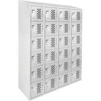 Casiers &eacute;conomiques perfor&eacute;s et assembl&eacute;s Clean Line, 6 niveaux, Bloc de 4, 18" x 72" x 12", Acier Northern Industrial Supply Inc.