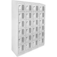 Casiers &eacute;conomiques perfor&eacute;s et assembl&eacute;s Clean Line, 6 niveaux, Bloc de 4, 18" x 72" x 12", Acier Northern Industrial Supply Inc.