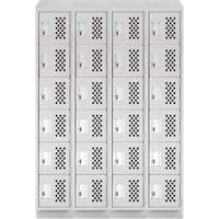 Casiers &eacute;conomiques perfor&eacute;s et assembl&eacute;s Clean Line, 6 niveaux, Bloc de 4, 18" x 72" x 12", Acier Northern Industrial Supply Inc.