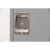 Lockers, 2 -tier, Bank of 2, 24" x 18" x 72", Steel, Grey, Knocked Down Northern Industrial Supply Inc.