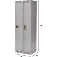 Casiers, Bloc de 2, 24" x 18" x 72", Acier, Gris, D&eacute;mont&eacute; Northern Industrial Supply Inc.