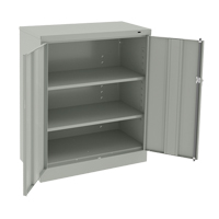 Armoire &agrave; hauteur de comptoir, Acier, 2 Tablettes, 42" h x 36" la x 18" P, Gris p&acirc;le Northern Industrial Supply Inc.