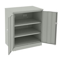 Deluxe Counter High Cabinet, Steel, 2 Shelves, 42" H x 36" W x 24" D, Light Grey Northern Industrial Supply Inc.
