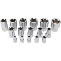 5-Point EPR Torx Socket Set, 16 Pieces, 1/4"/3/8"/1/2" Drive Size Northern Industrial Supply Inc.