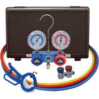 Automotive Manifold Gauge Set with Manual Couplers & 3-in-1 Side Mount Can Tap Valve Northern Industrial Supply Inc.